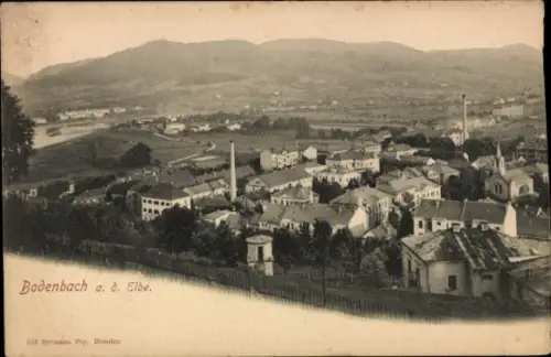 Ak Podmokly Bodenbach Děčín Tetschen an der Elbe Region Aussig, Gesamtansicht