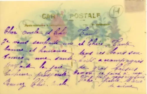 Zelluloid Ak Kitsch, Blumen