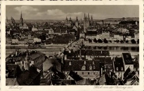Ak Marburg an der Lahn, Stadtansicht, Fluss, Kirchen,  Gebäude