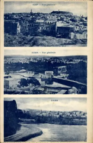 Ak Aleppo Syrien, Gesamtansicht, Hama