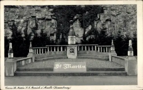 Ak Remich an der Mosel Luxemburg, St. Martin, Caves St. Martin,  Moselle, Luxemburg, Flaschen