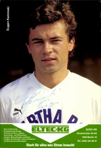Autogrammkarte Fußballer Eugen Kaminski, Hertha BSC, Autogramm