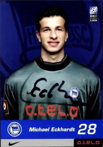Autogrammkarte Fußballer Michael Eckhardt, Hertha BSC, Autogramm