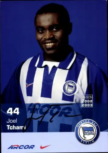 Autogrammkarte Fußballer Joel Tchami, Hertha BSC, Autogramm