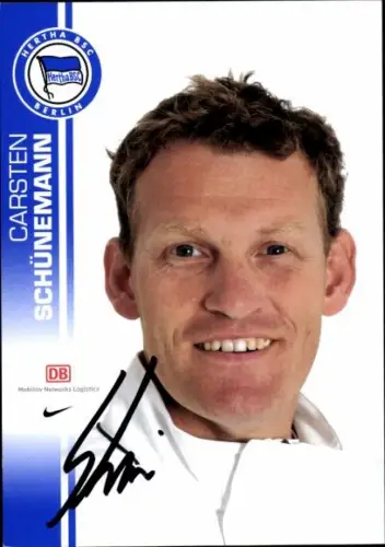 Autogrammkarte Konditionstrainer Carsten Schünemann, Hertha BSC, Autogramm