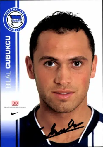 Autogrammkarte Fußballer Bilal Cubukcu, Hertha BSC, Autogramm