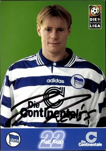 Autogrammkarte Fußballer Piotr Reiss, Hertha BSC, Autogramm