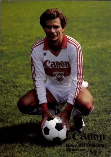 Autogrammkarte Fußballer Hermann Ohlicher, VfB Stuttgart