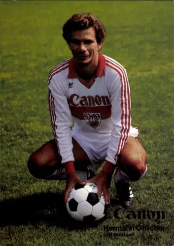 Autogrammkarte Fußballer Hermann Ohlicher, VfB Stuttgart