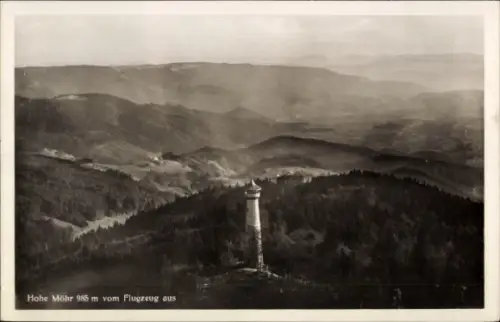 Ak Hohe Wand Niederösterreich,  985 m, Luftaufnahme, Waldlandschaft, Aussichtsturm