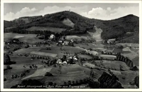 Ak Schweigmatt Raitbach Schopfheim in Baden, Luftkurort  Hohe Möhr, Landschaftsaufnahme, Flugzeug
