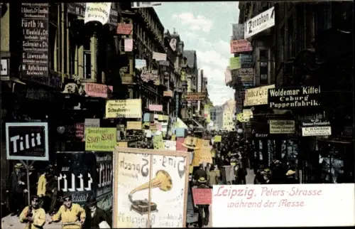 Ak Leipzig in Sachsen, Leipziger Messe, Petersstraße
