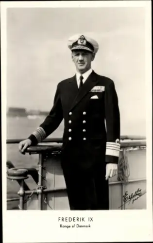 Ak König Frederik IX von Dänemark, Portrait