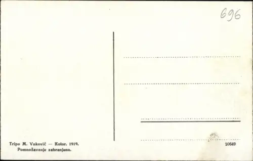 Ak Perast Perasto Montenegro, Teilansicht