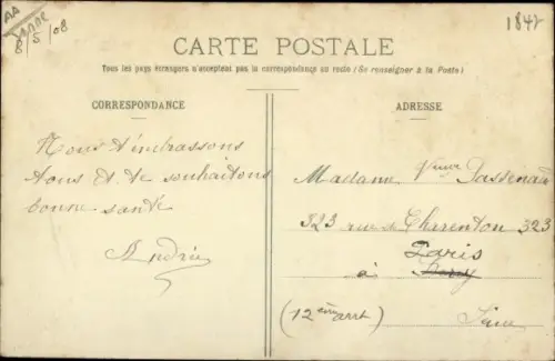 Ak Villevallier Yonne, Bords de l'Yonne