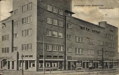 Ak Amsterdam Nordholland Niederlande, Amsteldyk Ecke Amstellaan