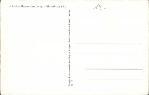 Ak Sandkrug Hatten in Oldenburg, Schullandheim Sandkrug, Parkweg