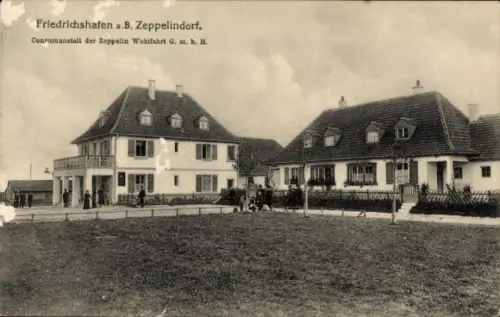 Ak Zeppelindorf Friedrichshafen am Bodensee, Konsumanstalt der Zeppelin Wohlfahrt GmbH
