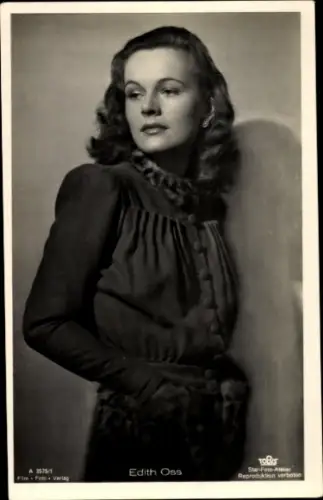 Ak Schauspielerin Edith Oss, Portrait