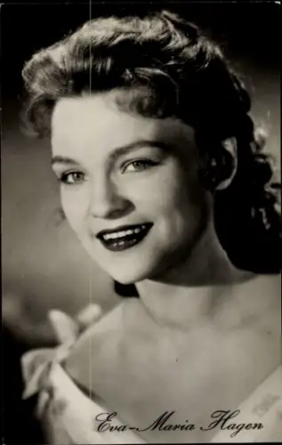 Ak Schauspielerin Eva Maria Hagen, Portrait, DEFA Film, Spur in die Nacht