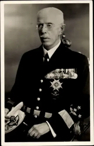 Ak König Gustav V. von Schweden, Portrait in Uniform