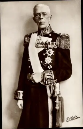 Ak König Gustav V. von Schweden, Portrait