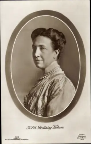 Passepartout Ak Königin Victoria von Schweden, Portrait