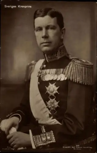 Ak Kronprinz Gustaf Adolf von Schweden, Portrait