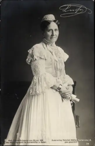 Ak Großherzogin Luise von Baden, Standportrait