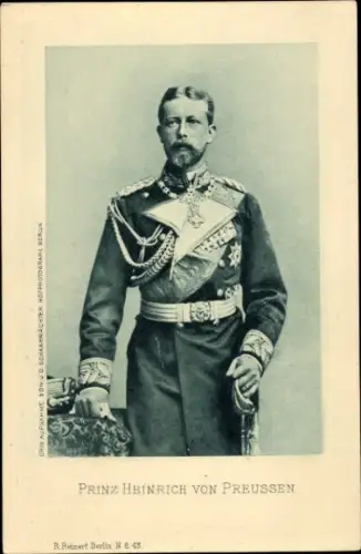 Ak Prinz Heinrich von Preußen, Standportrait, Uniform
