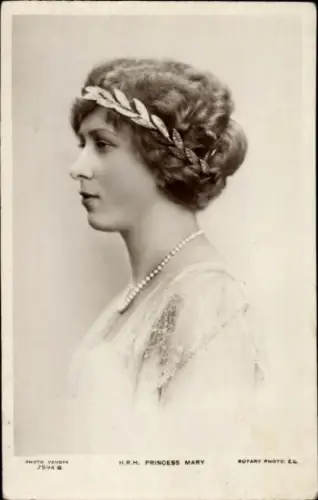 Ak Princess Mary, Countess of Harewood, Viscountess Lascelles, Portrait