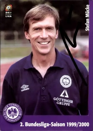 Autogrammkarte Co Trainer Stefan Mücke, Tennis Borussia Berlin, Autogramm