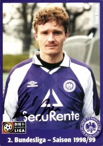 Autogrammkarte Fußballer Ivan Kozák, Tennis Borussia Berlin, Autogramm