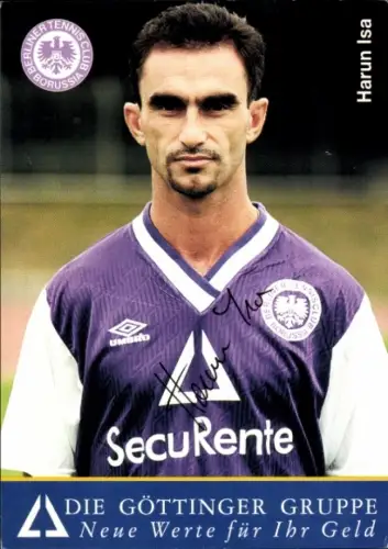 Autogrammkarte Fußballer Harun Isa, Tennis Borussia Berlin, Autogramm