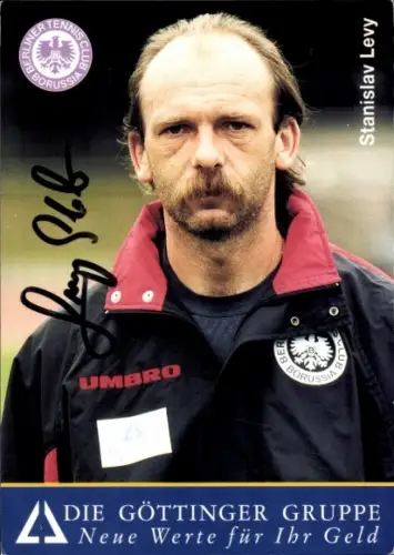 Autogrammkarte Co Trainer Stanislav Levy, Tennis Borussia Berlin, Autogramm