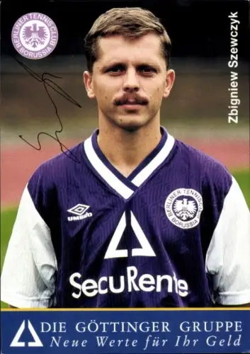 Autogrammkarte Fußballer Zbigniew Szewczyk, Tennis Borussia Berlin, Autogramm