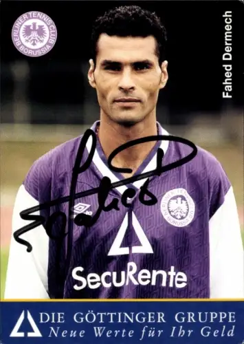Autogrammkarte Fußballer Fahed Dermech, Tennis Borussia Berlin, Autogramm