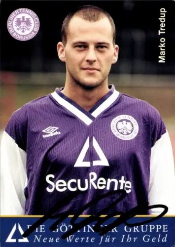Autogrammkarte Fußballer Marko Tredup, Tennis Borussia Berlin, Autogramm