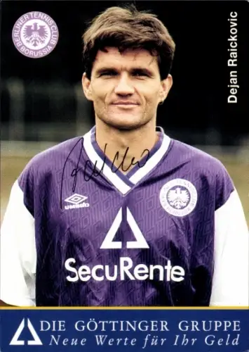Autogrammkarte Fußballer Dejan Raickovic, Tennis Borussia Berlin, Autogramm