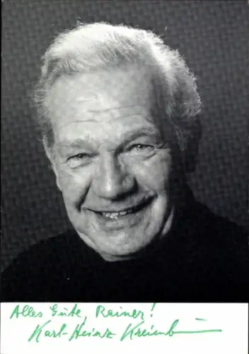 Ak Schauspieler Karl Heinz Kreienbaum, Portrait, Autogramm