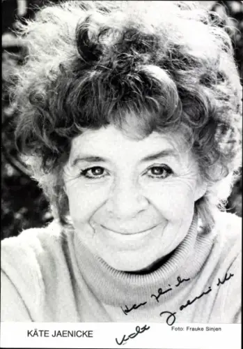 Ak Schauspielerin Käthe Jaenicke, Portrait, Autogramm