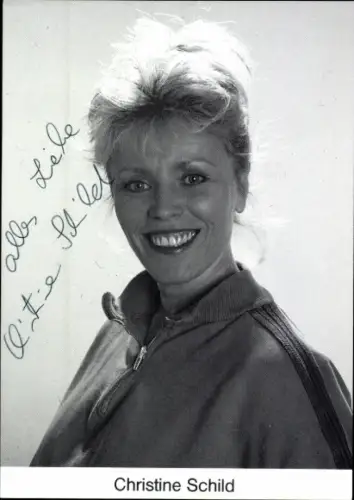 Ak Schauspielerin Christine Schild, Portrait, Autogramm