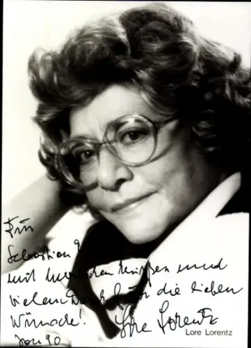 Ak Schauspielerin, Kabarettistin und Sängerin Lore Lorentz, Portrait, Autogramm