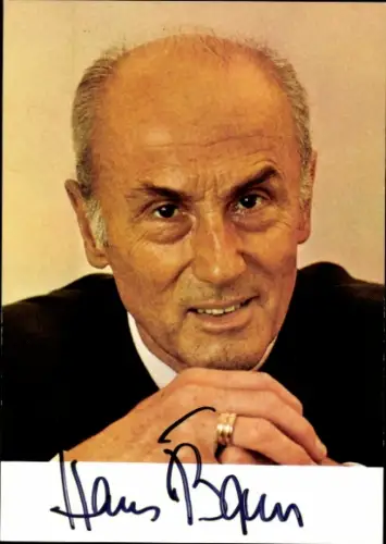 Ak Schauspieler Hans Baur, Portrait, Autogramm