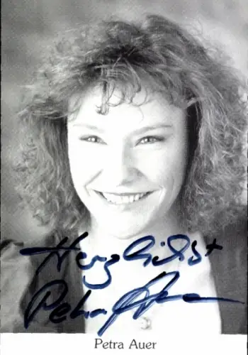 Ak Schauspielerin Petra Auer, Portrait, Autogramm
