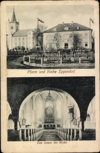 Ak Eppendorf Sachsen, Pfarre und Kirche, Innenansicht Kirche