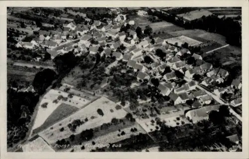 Ak Roßdorf am Forst Strullendorf Oberfranken, Fliegeraufnahme