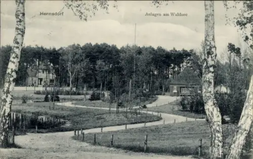 Ak Berlin Reinickendorf Hermsdorf, Anlagen am Waldsee