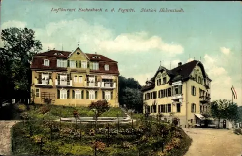 Ak Eschenbach an der Pegnitz Pommelsbrunn Mittelfranken, Station Hohenstadt, Kurhaus, Park-Hotel