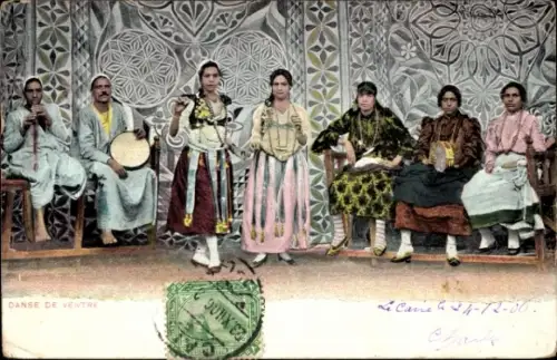 Ak Ägypten, Bauchtanz, Bauchtänzerinnen